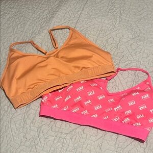 Victoria's Secret Orange and Pink Bras